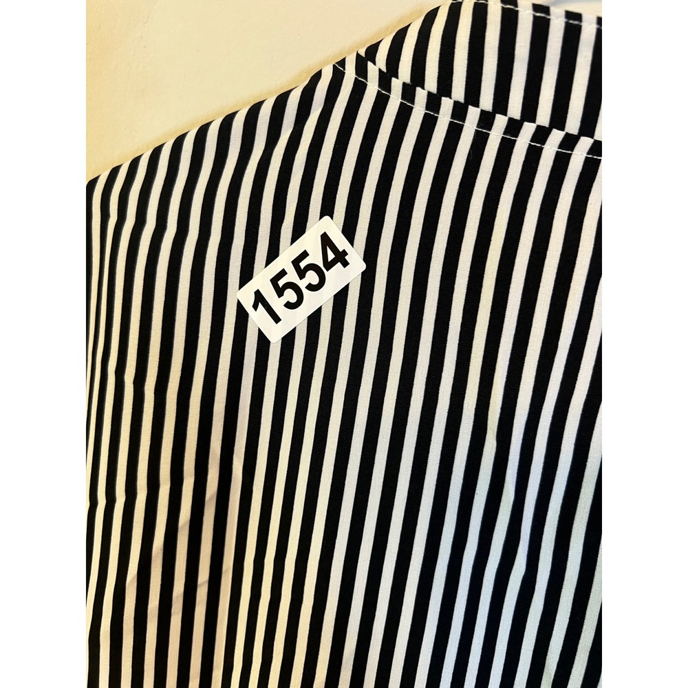 Unbranded Women Blouse Vertical Stripe Black White XL - Picture 6 of 6